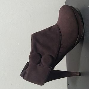 Brown ankle booties
